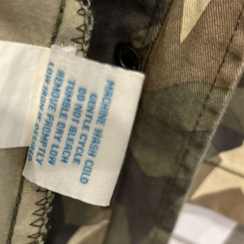 C&C California Camo Anorak Jacket Hooded Drawstring Waist Size 10